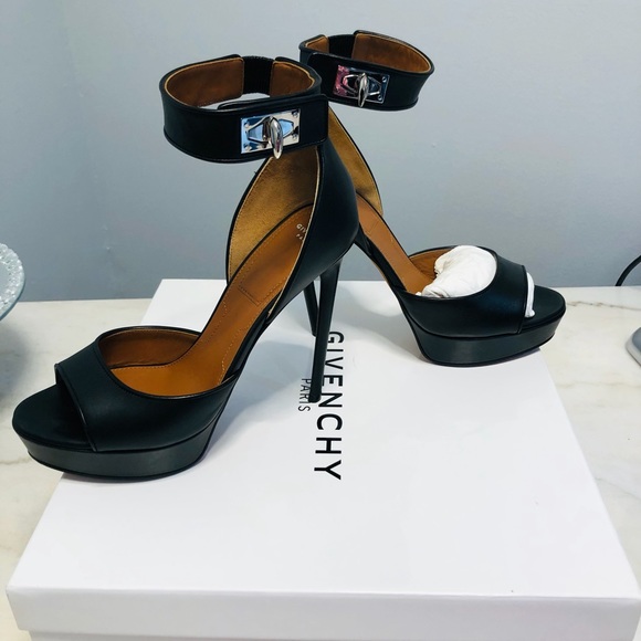 Givenchy Black Shark Lock High Heel Sandals $PRICE DROP⬇️ - Picture 2 of 6
